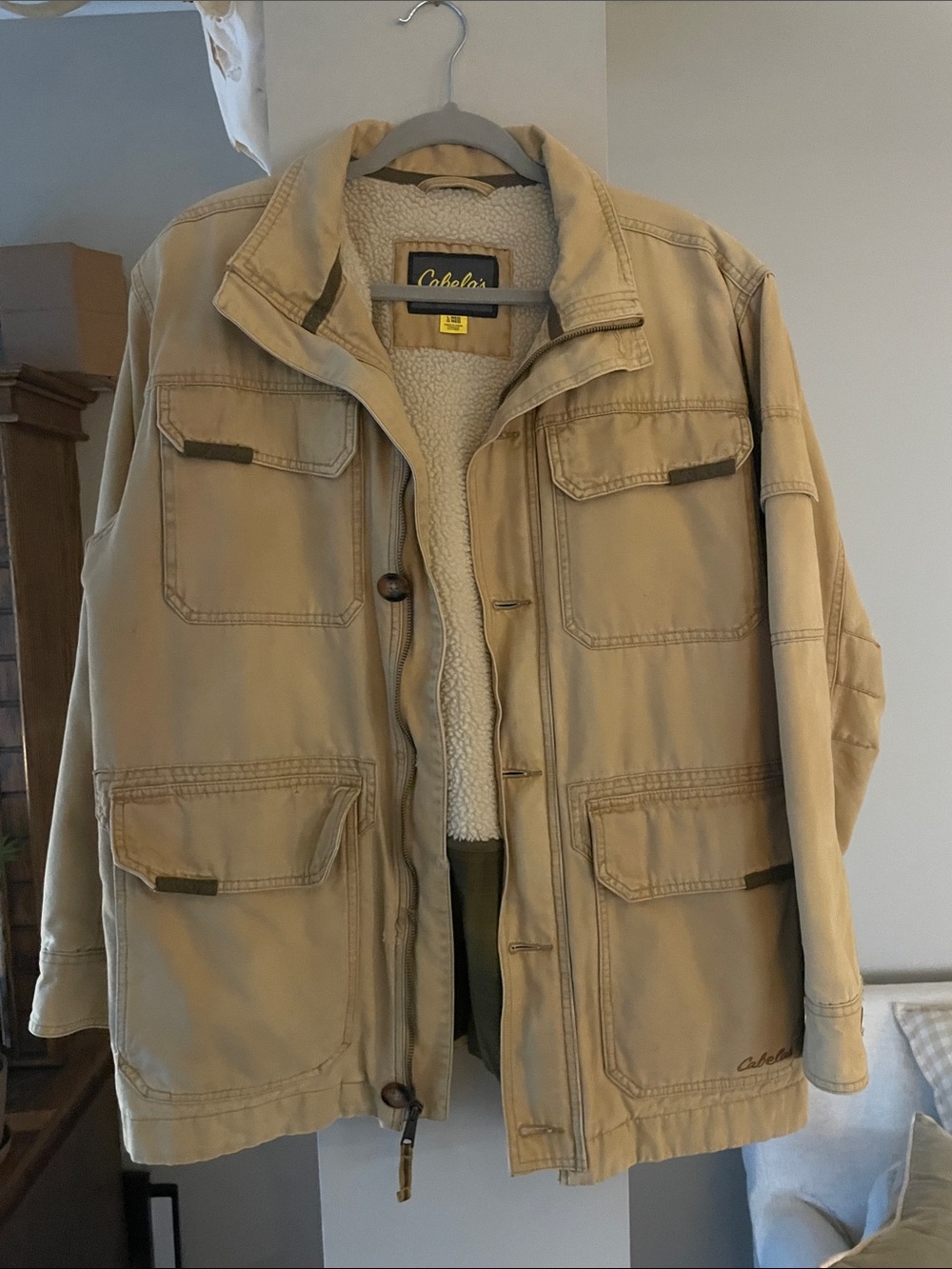 Cabela's Khaki Sherpa-Lined Field Jacket